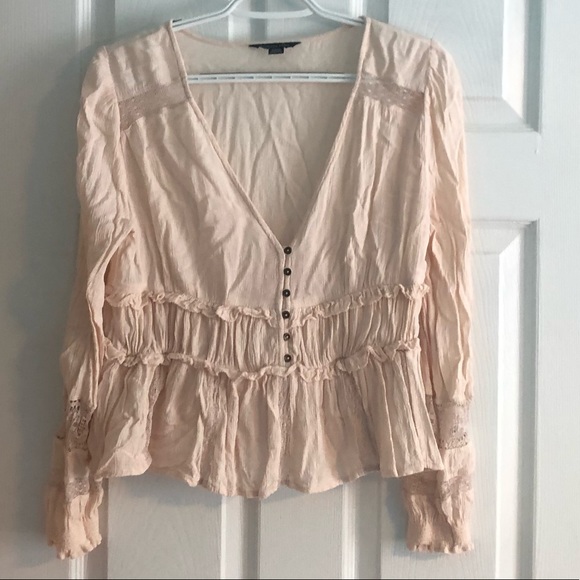 American Eagle Long Sleeve Blouse - Picture 1 of 6
